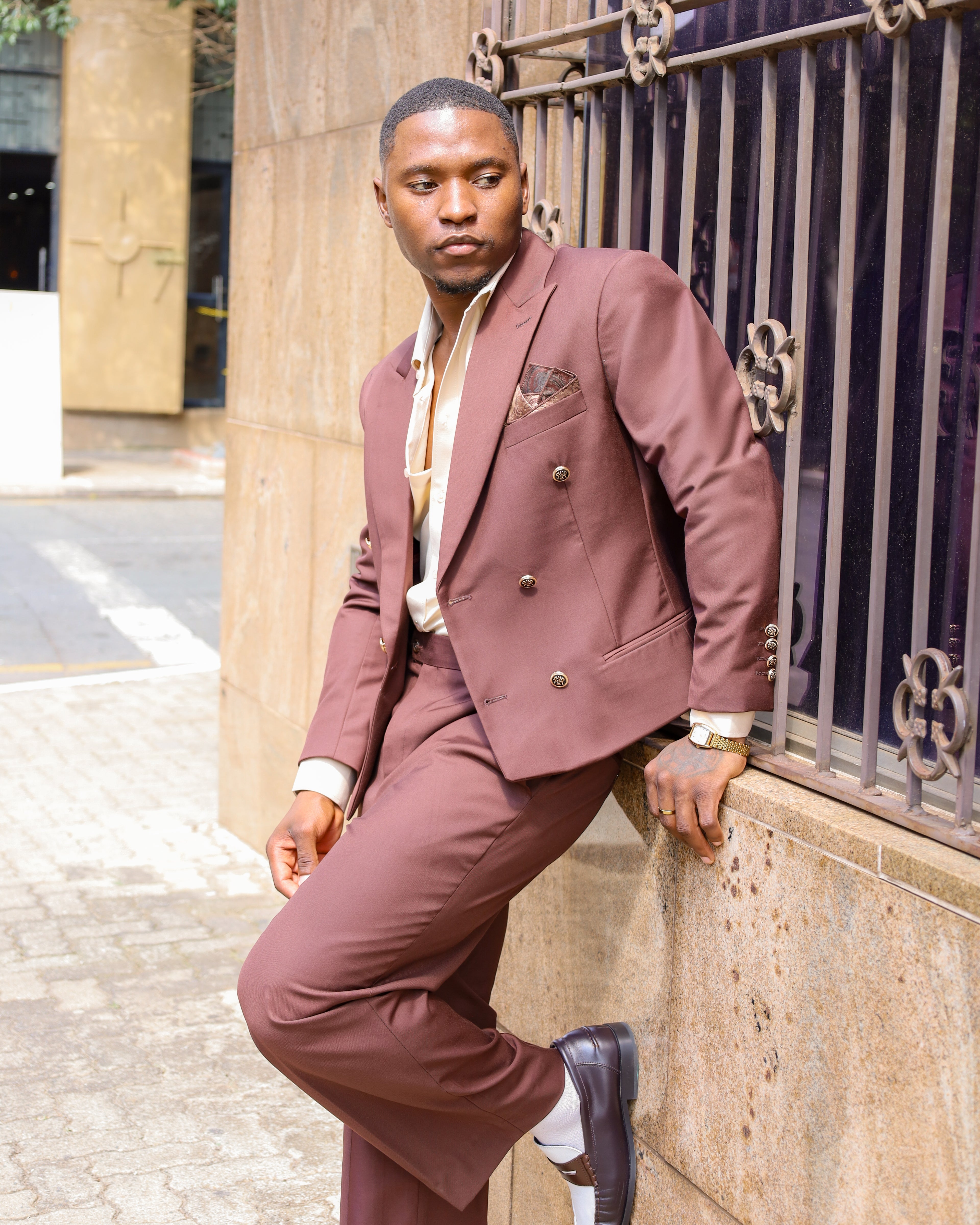 Chocolate Brown Contemporary Suits