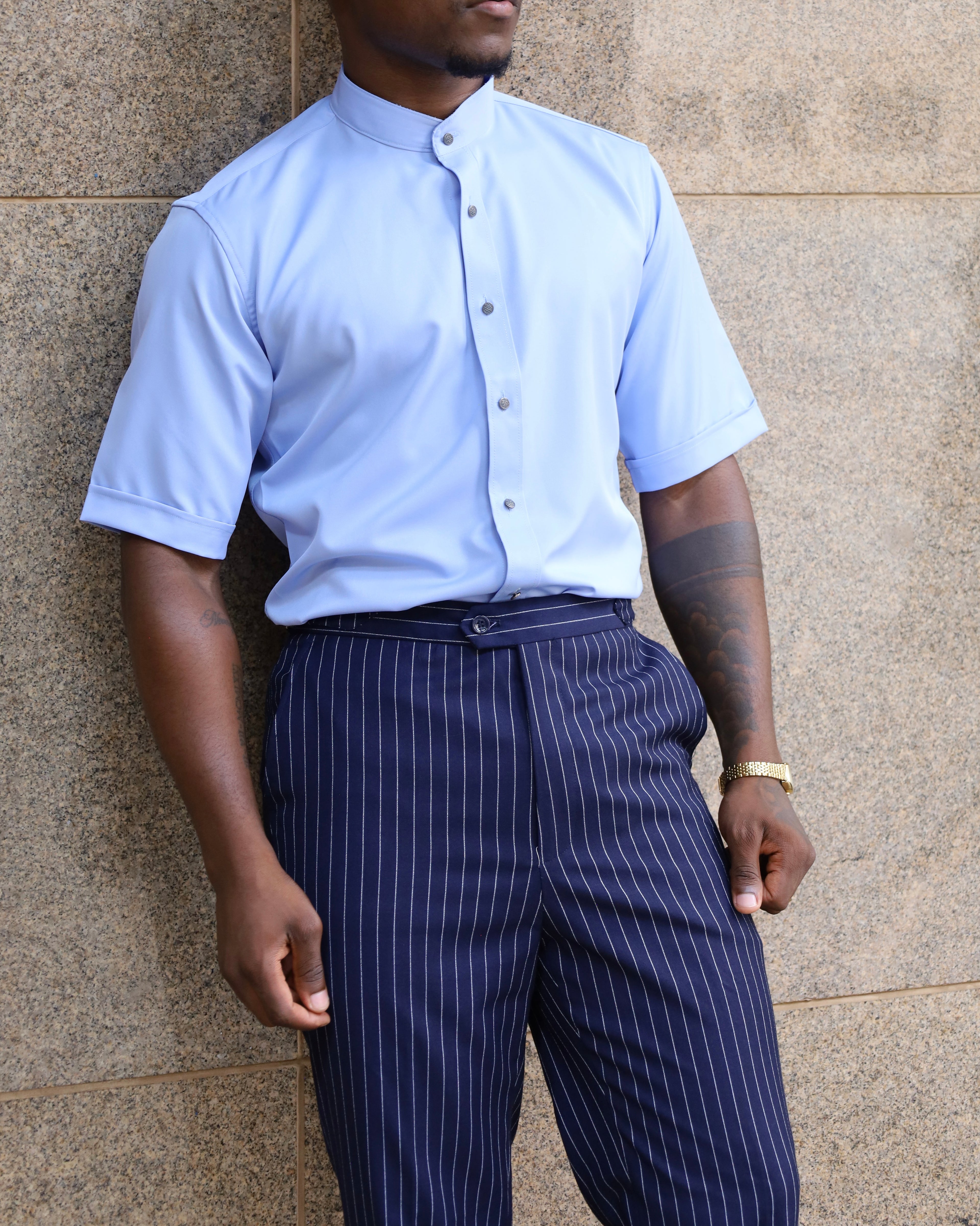 Chinese Collar Formal Shirt
