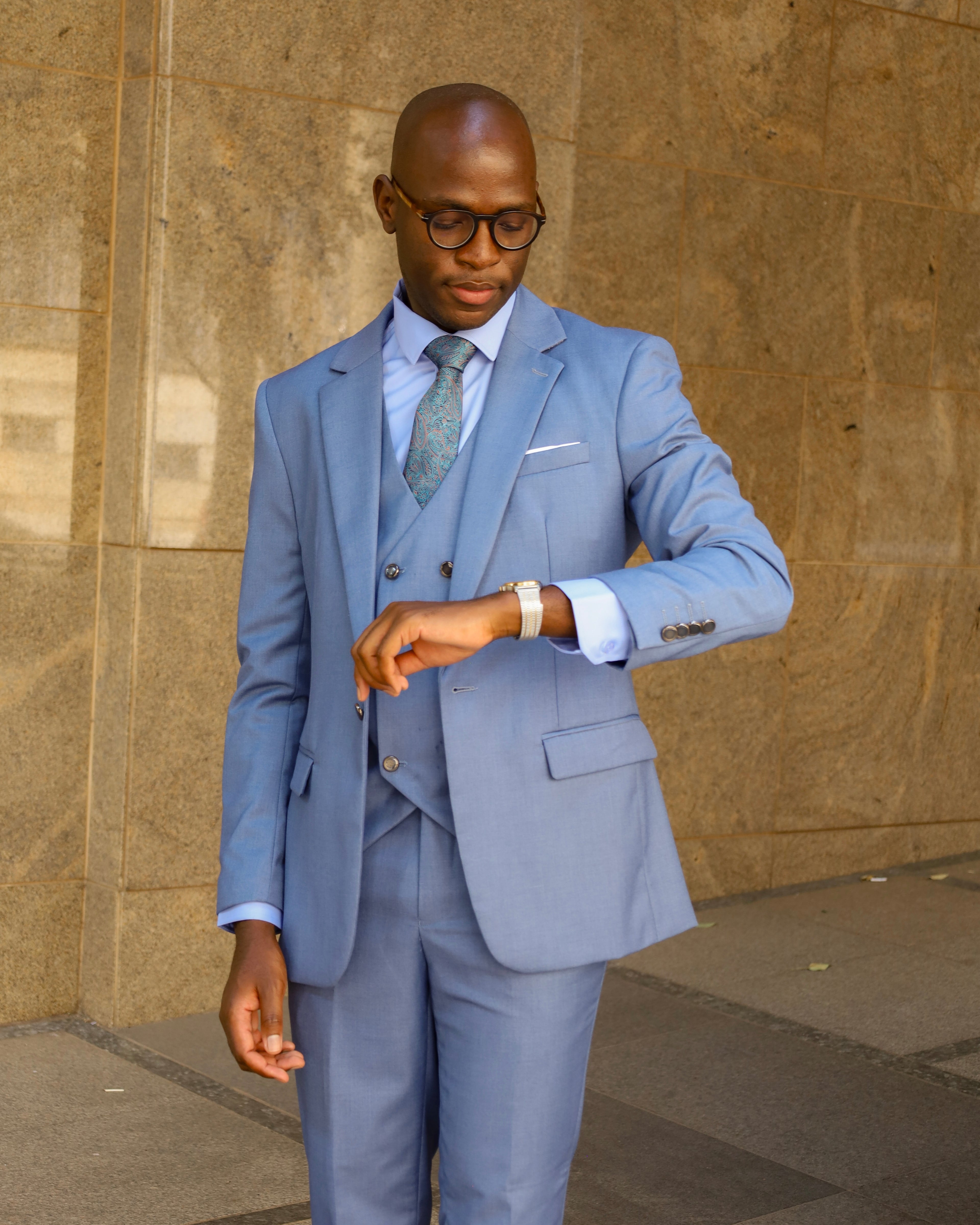 Light Blue Classic Suits