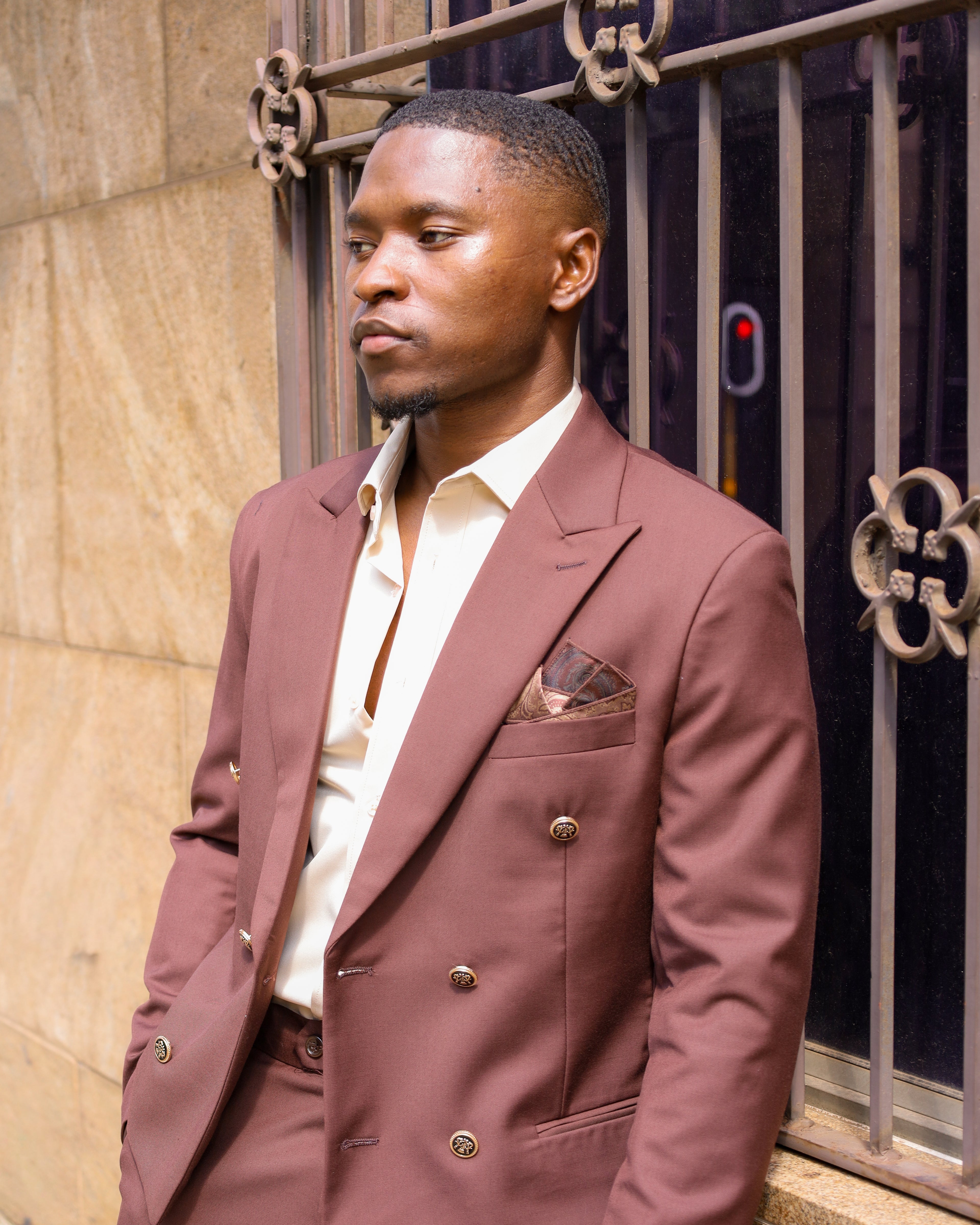 Chocolate Brown Contemporary Suits