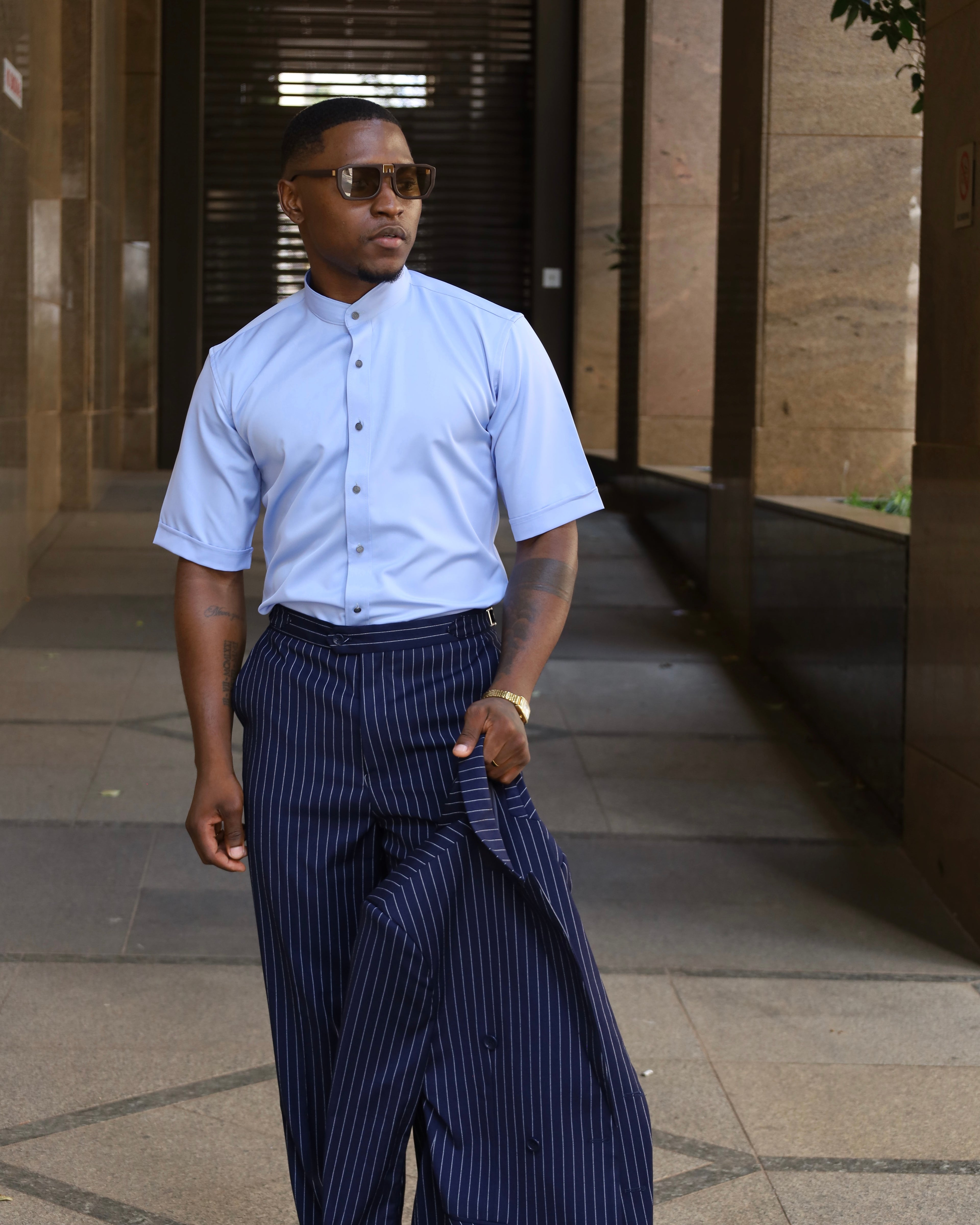 Chinese Collar Formal Shirt